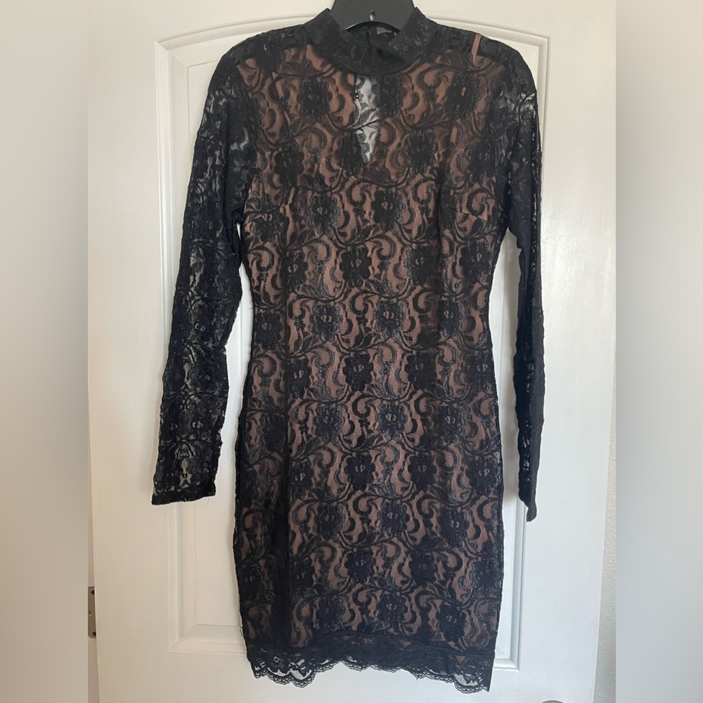 Lace long sleeve dress